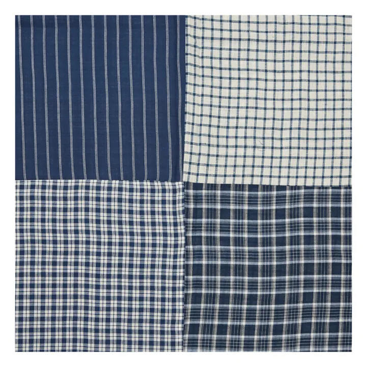 Scarlette Ateliers Nappe Patchwork en coton | Bleu marine