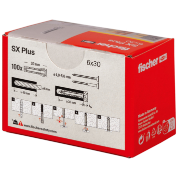 Fischer SX -plug 6x30mm 100 stuks