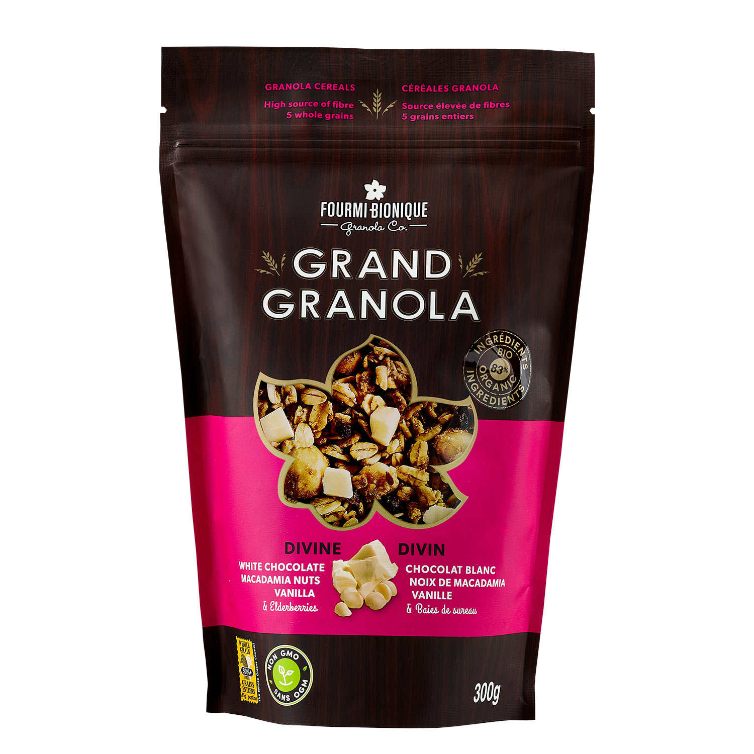 Grand Granola Divine - Chocolat blanc,  noix de macadamia et vanille