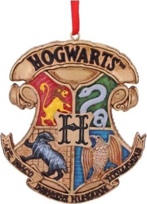Harry Potter Julepynt - Hogwarts Logo - 8 CM