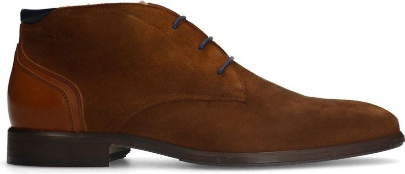 Van Lier - Heren - Veterboots - Cognac - Suède