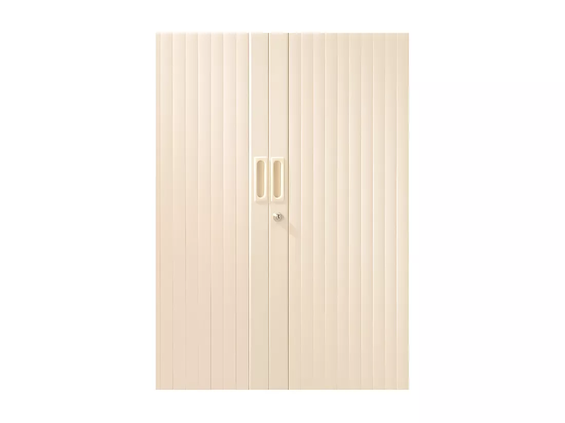 Armoire de bureau portes à rideaux 3 étagères