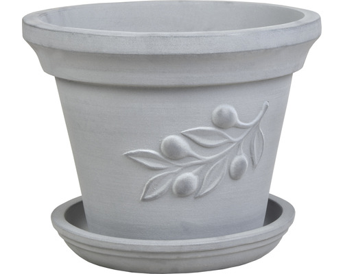 Lafiora plantenbak Ø 30 cm terracotta donkergrijs