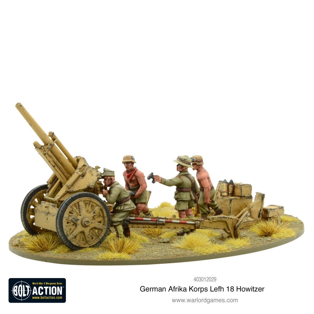 Bolt Action - German - Afrika Korps LeFH 18 10.5cm Medium Artillery
