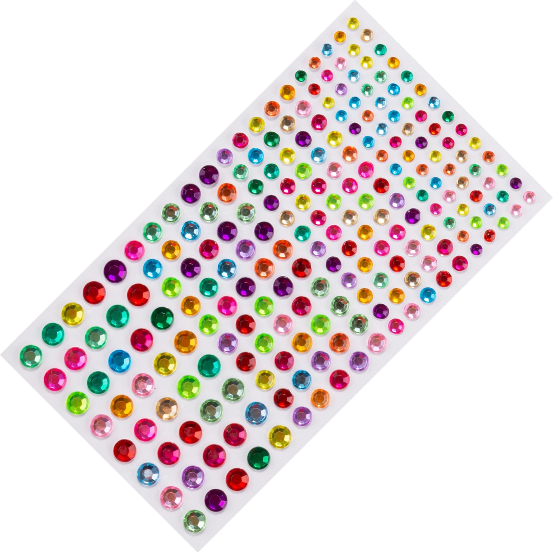 (220er Set) Strass Steine Festival Gesichts- und Körper Aufkleber Selbstklebende Haut Sticker - Bunt