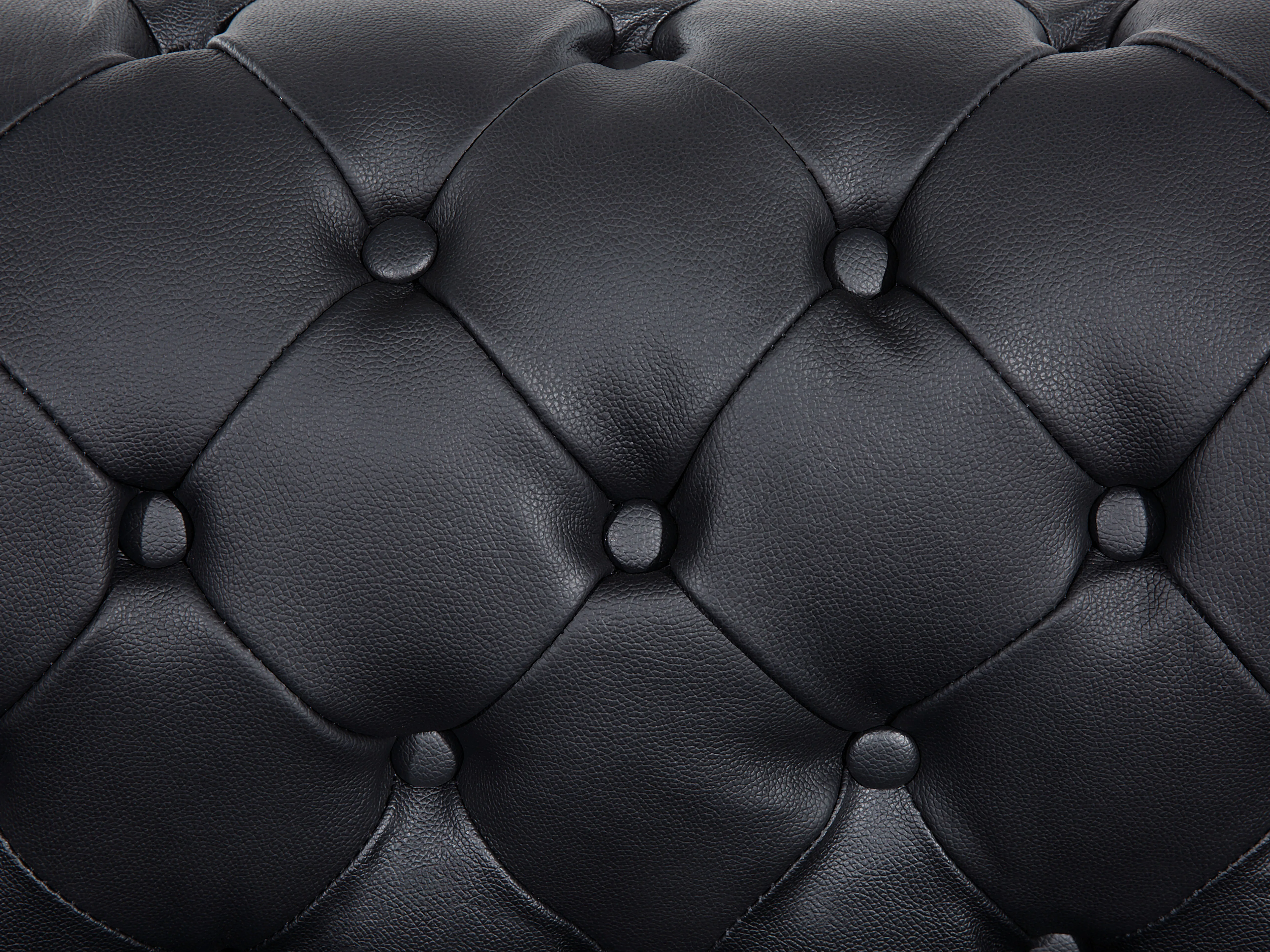 Bank 3-zits CHESTERFIELD Leer Zwart