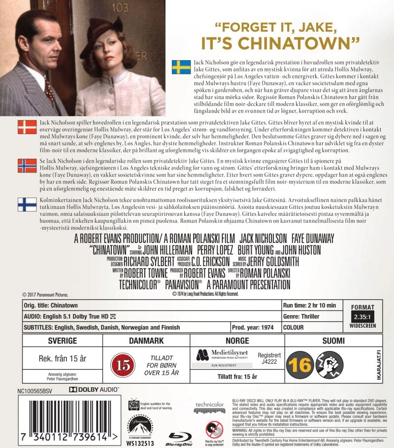 Chinatown Film - Blu-Ray