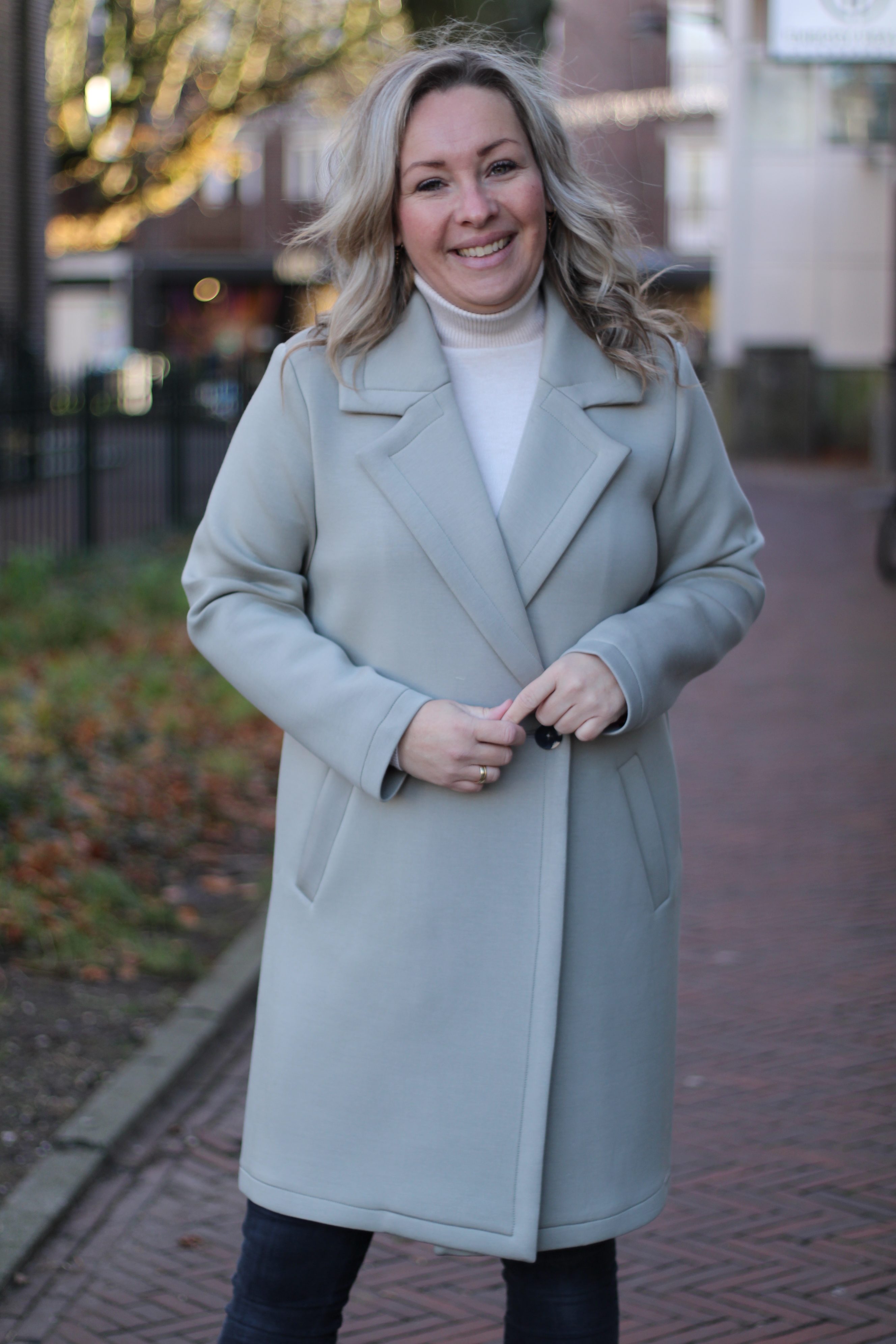Rino & Pelle - Danja Double Breasted Coat - Dusty Khaki