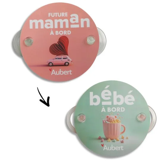 Bébé à bord / Future maman à bord réversible   de               Aubert concept