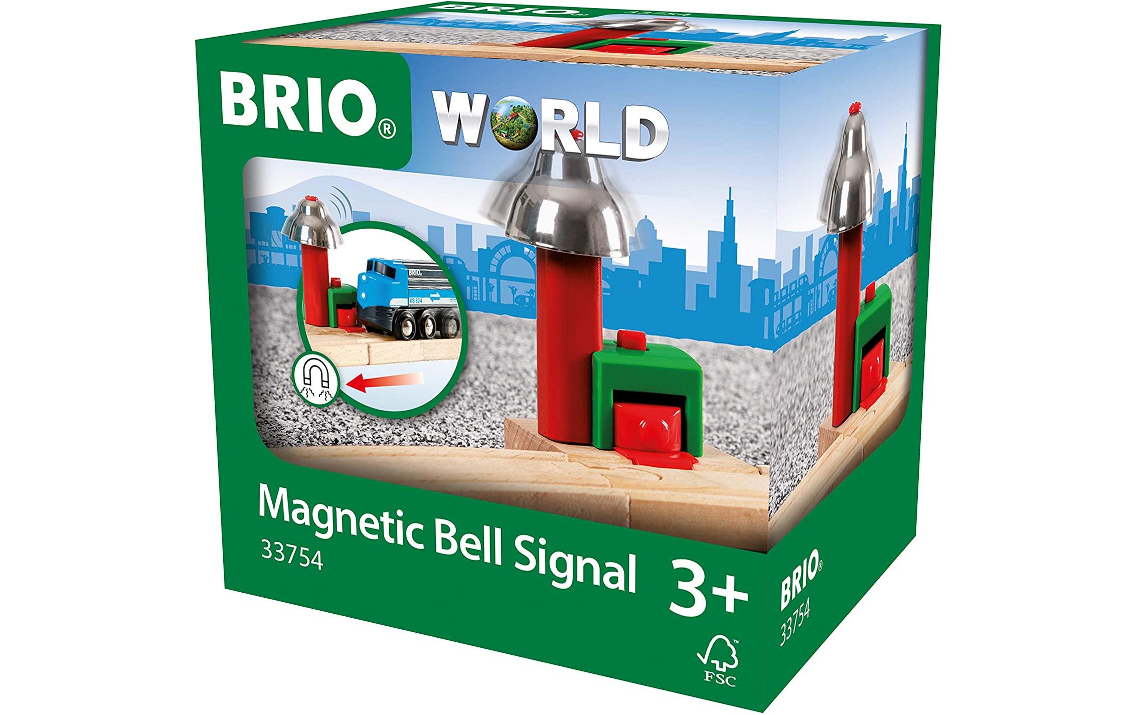 BRIO World Magnetisches GlockensignalGleisstück mit Glockensignal
