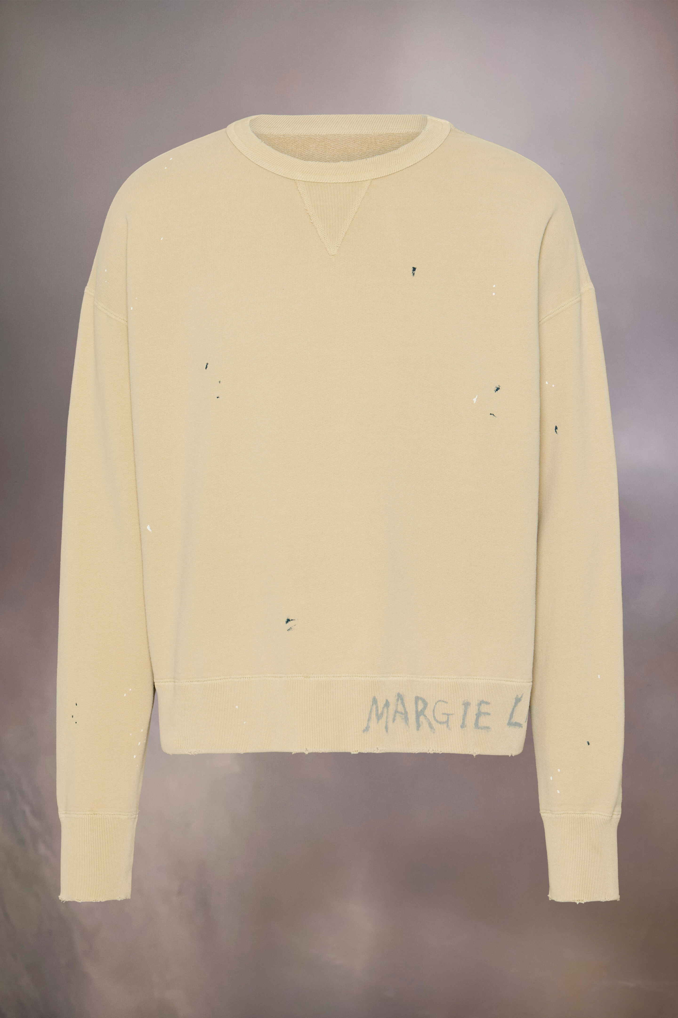 Sweat à logo graffiti Rose beige