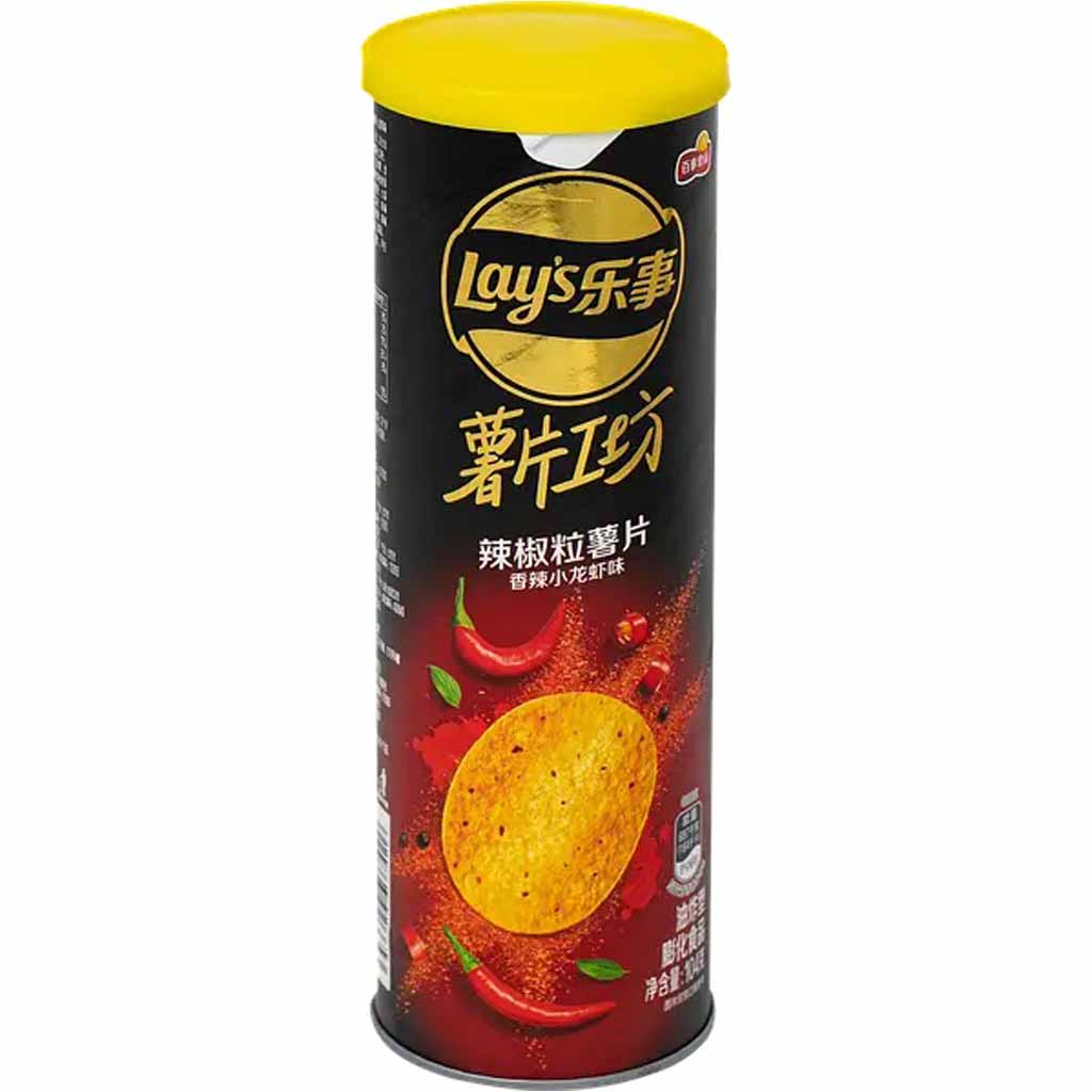 Lays Kartoffelchips Spicy Crayfisch 104g MHD:22.3.25