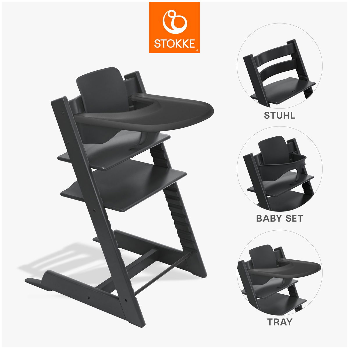 STOKKESTOKKE   Tripp Trapp Bundle Baby Set Tray black