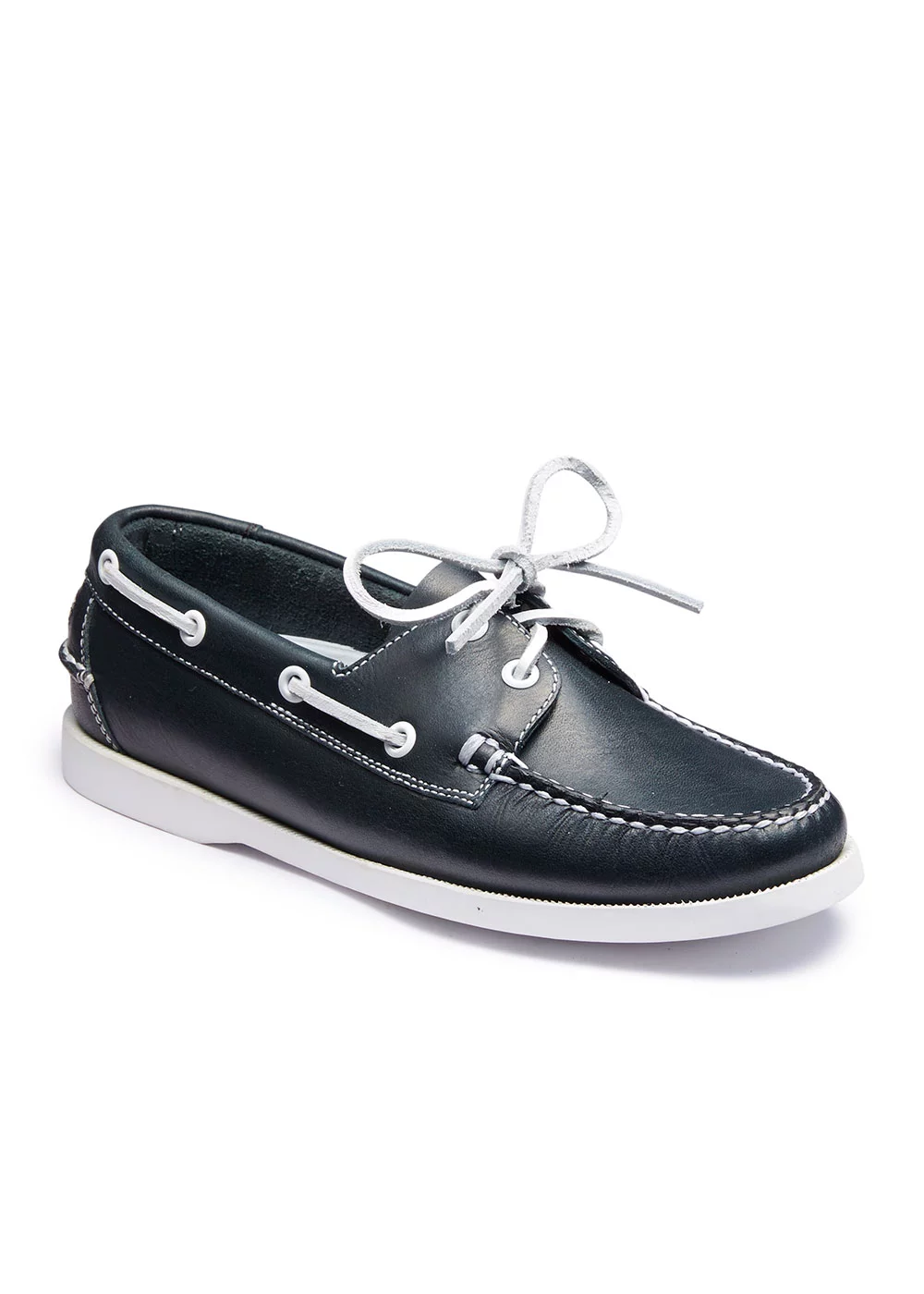 BOAT SHOE CUIR MARINE