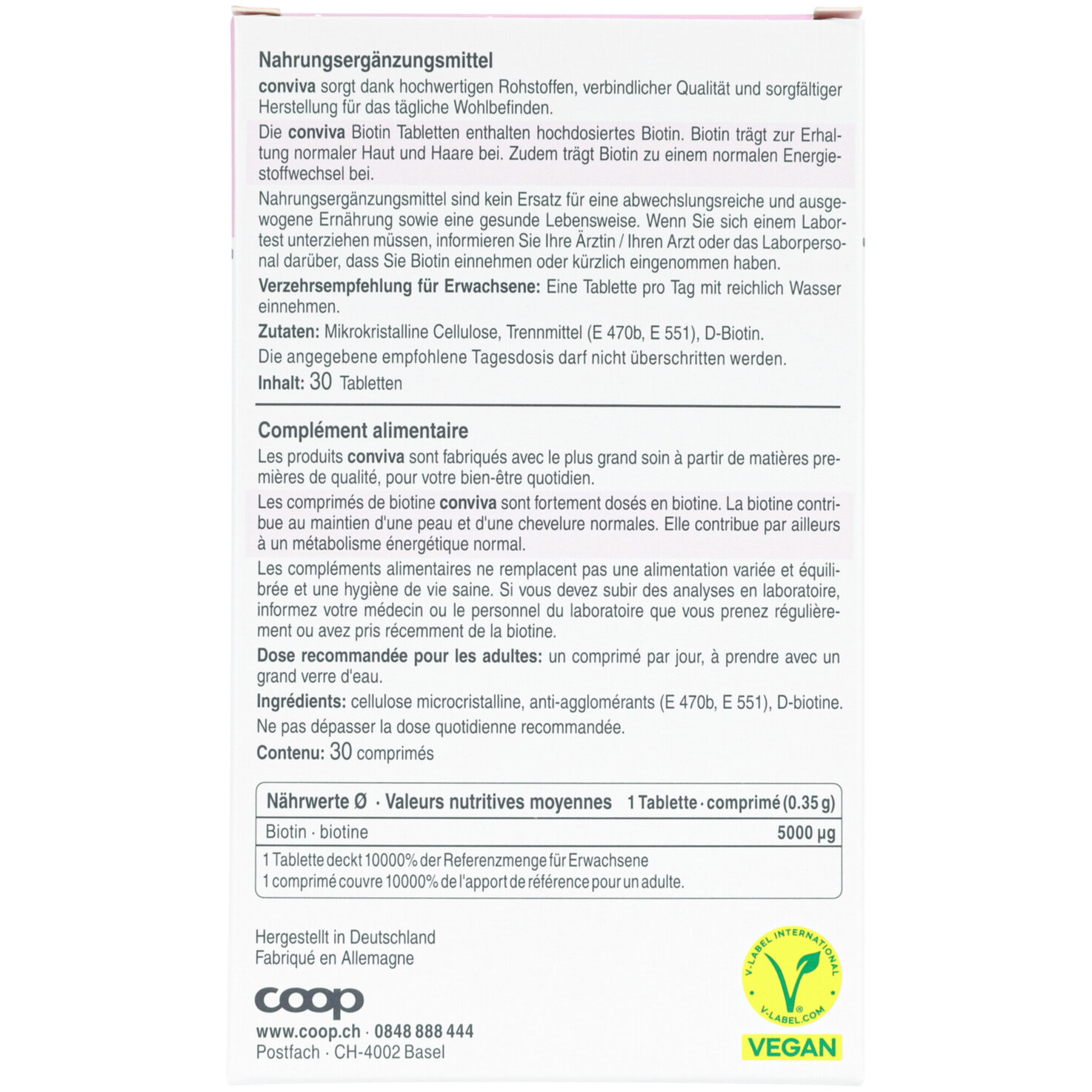 conviva Beauty Biotin 5mg