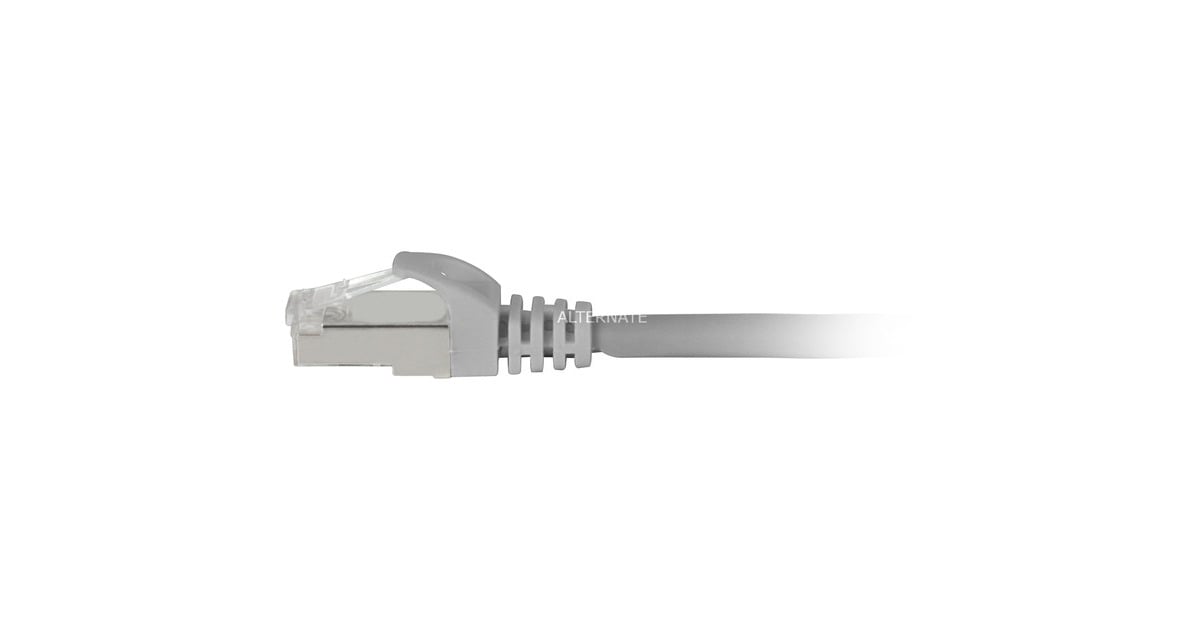 SharkoonPatchkabel SFTP, RJ-45 met Cat.7a  (Grijs, 1 meter, Ruwe kabel)