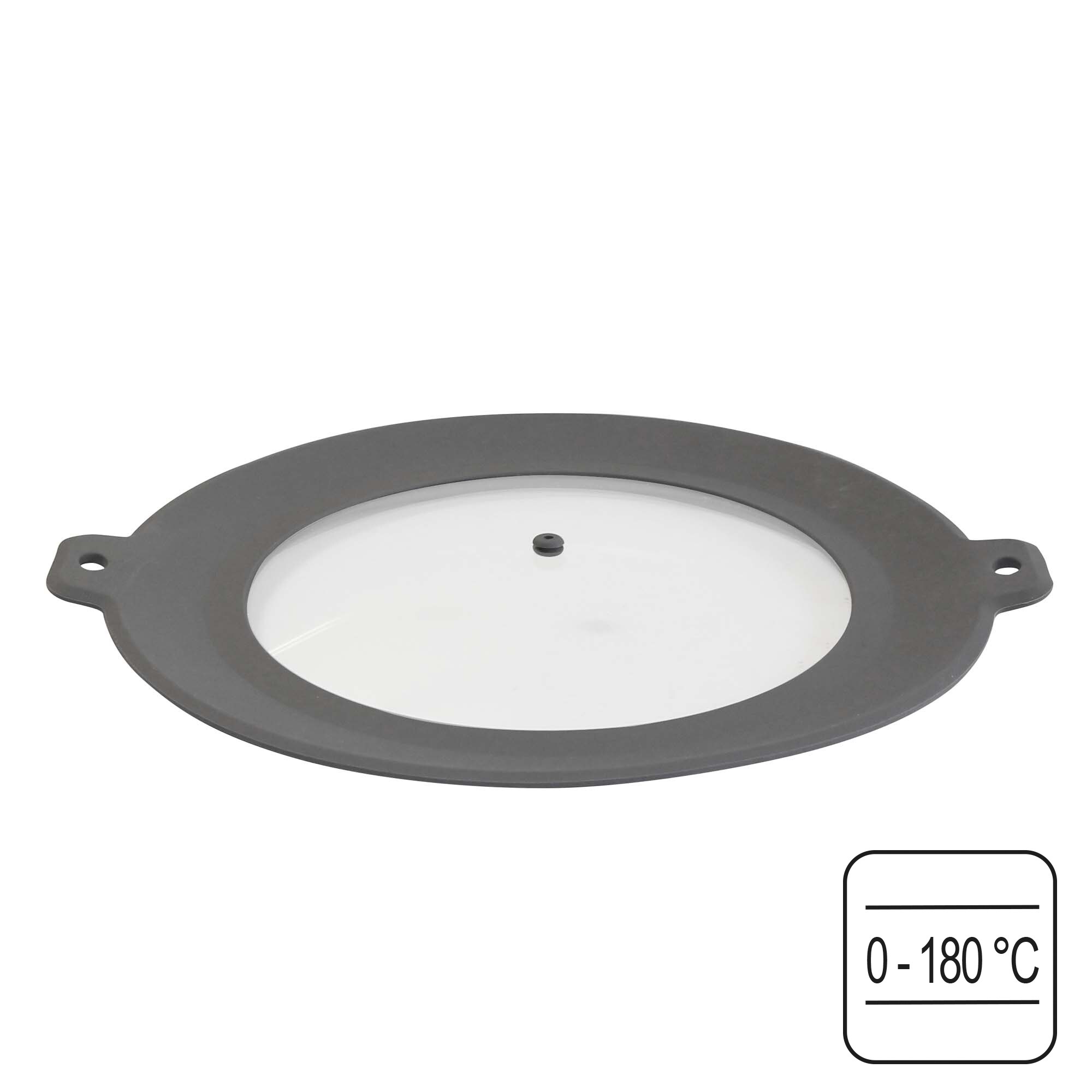 STONELINE® Universal Glasdeckel, mit Silikonrand für einen Durchmesser von 22/24/26/28 cm