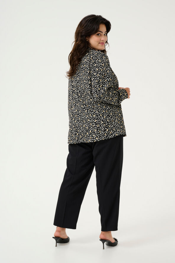 Kaffe Curve KCmalena Blouse Black/white/gold print