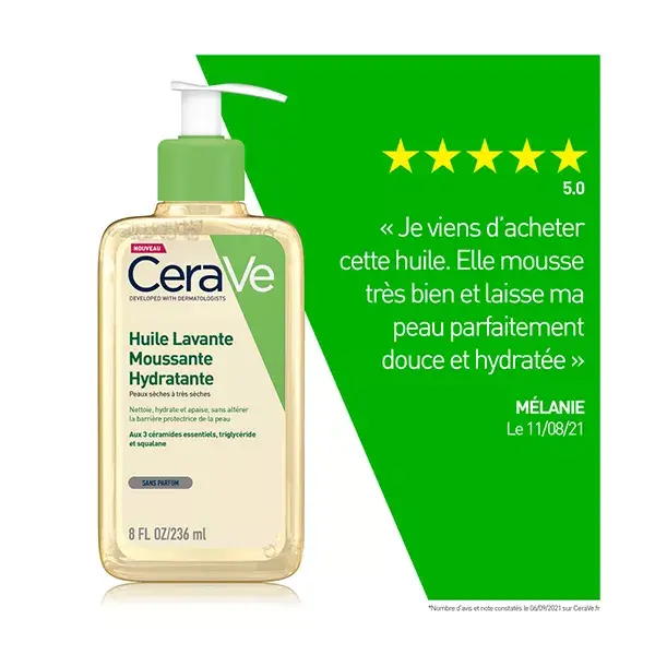 CeraVe Sabonete Facial Espuma Hidratante à Base de Óleo 236ml
