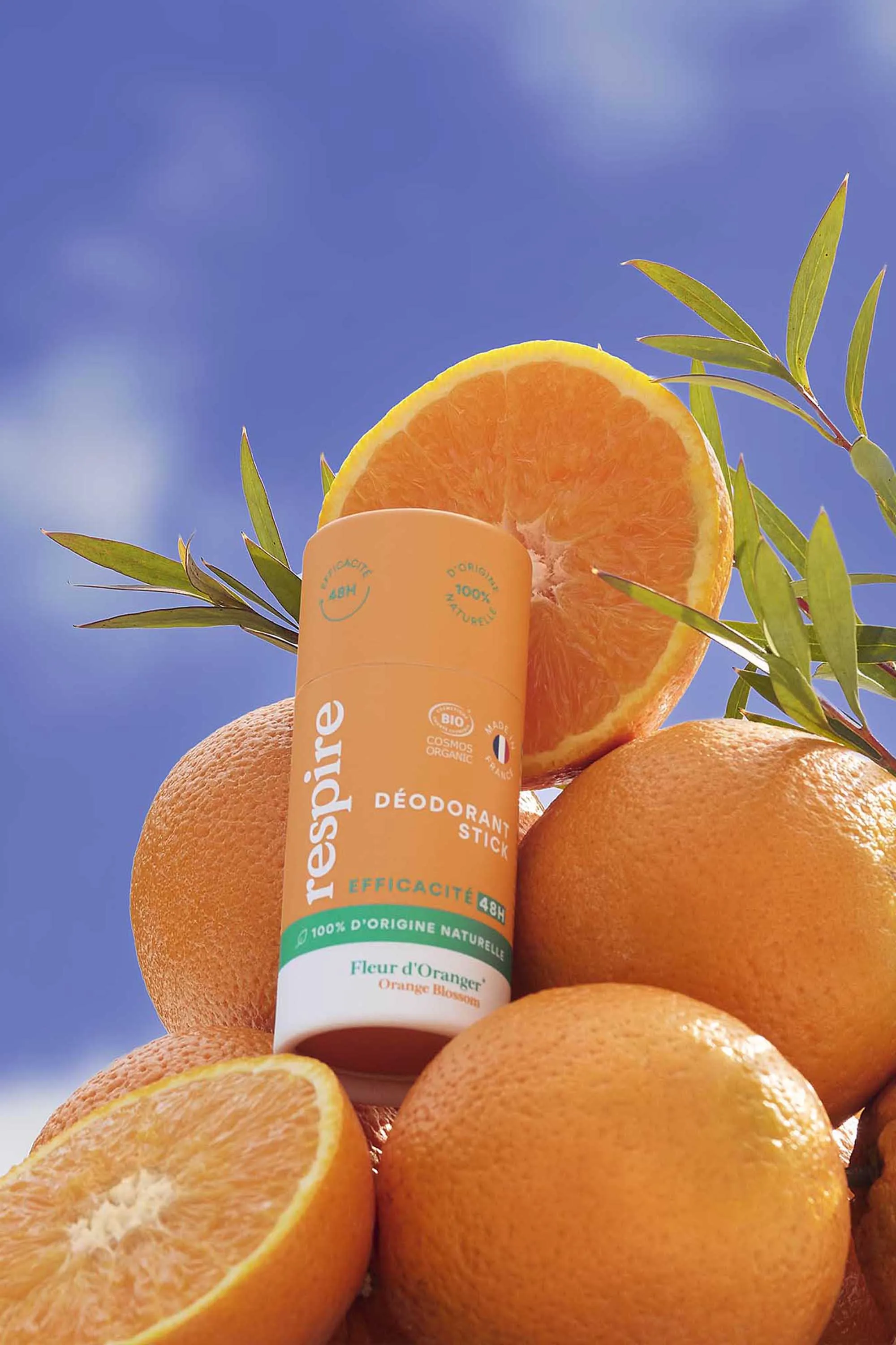 Respire Déodorant naturel solide en stick Fleur d’Oranger-50 g