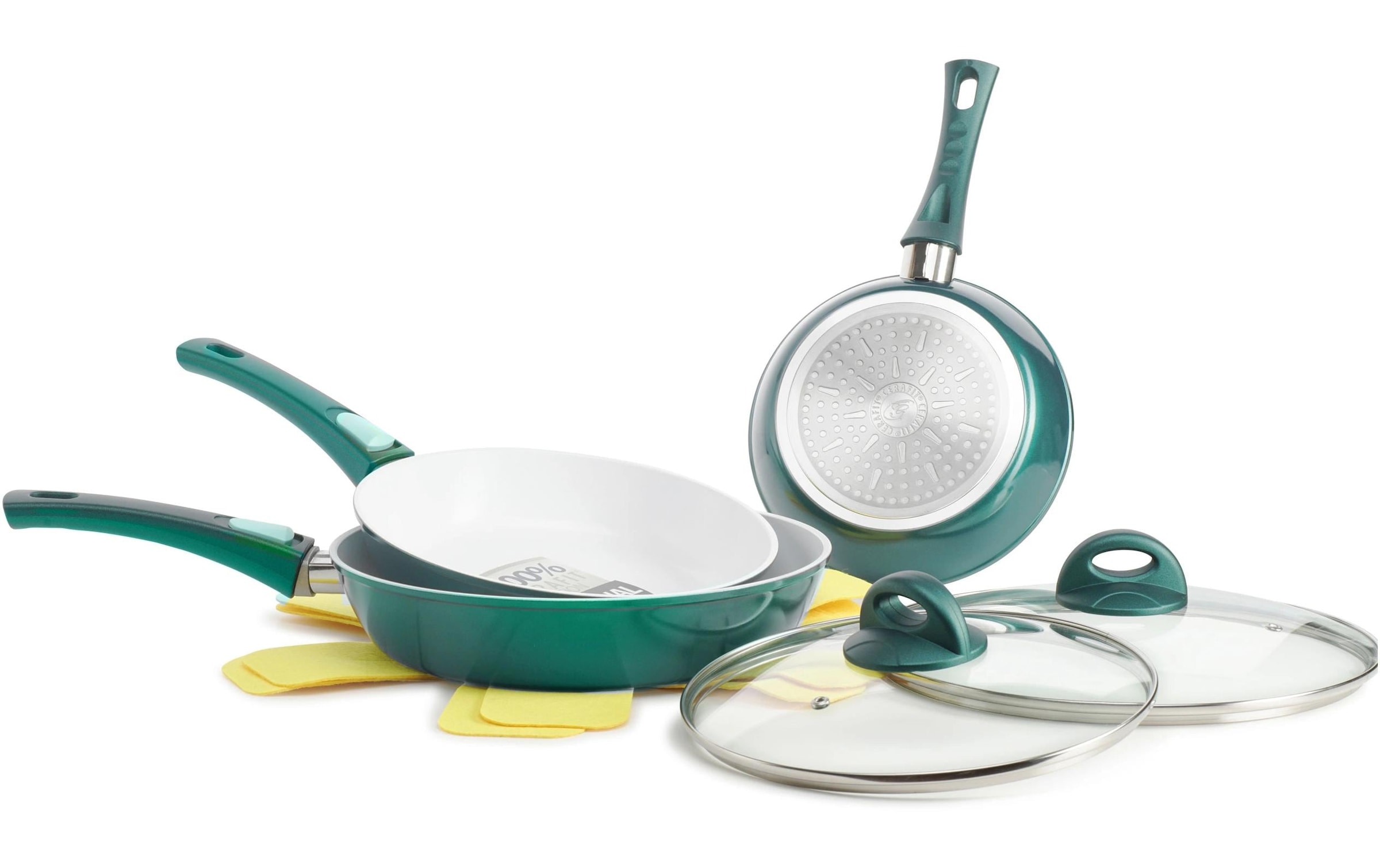 Genius Pfannen-Set »Genius Cerafit Fusion 20 cm/24 cm/28 cm« Edelstahl