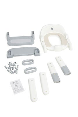 Beemoo CARE Assist Toalettsete CARE med Stige, Grey/White