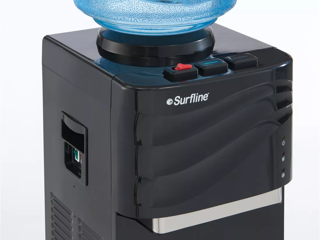 Fontaine à eau bonbonne - eau froide/chaude - 11 /18L - Noir - FORTEX