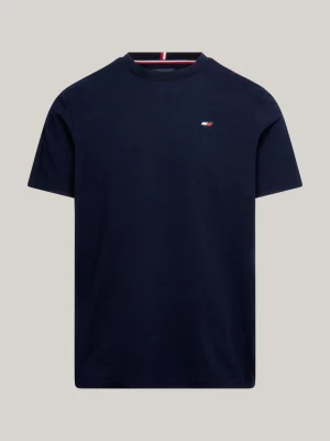 Camiseta de gola redonda com estampa da bandeira esportiva