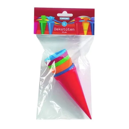 Stylex Mini-Schultüten 12 cm zur Dekoration 6 Stück