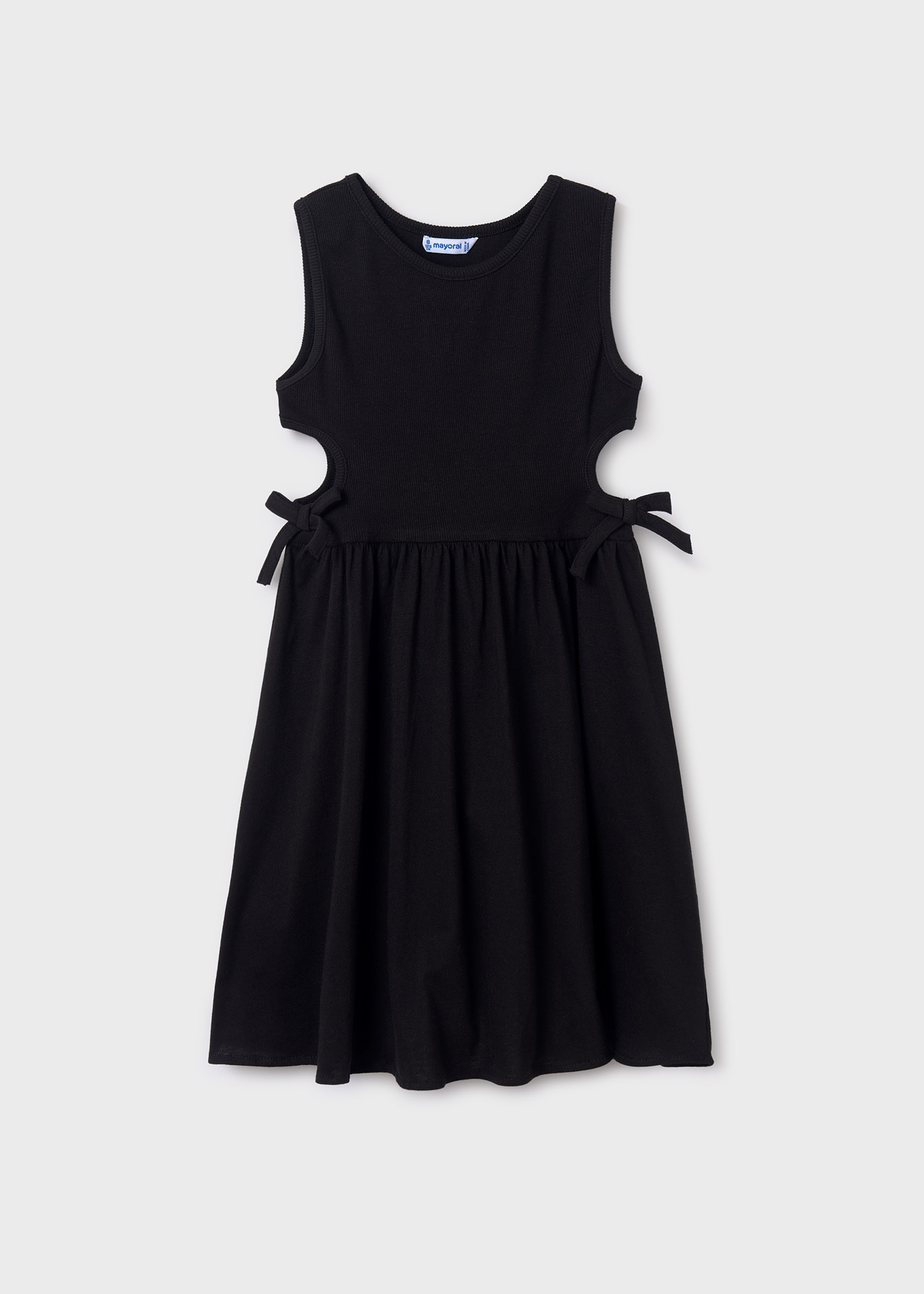 Vestido canelado com recortes em formato de abóbora para meninas