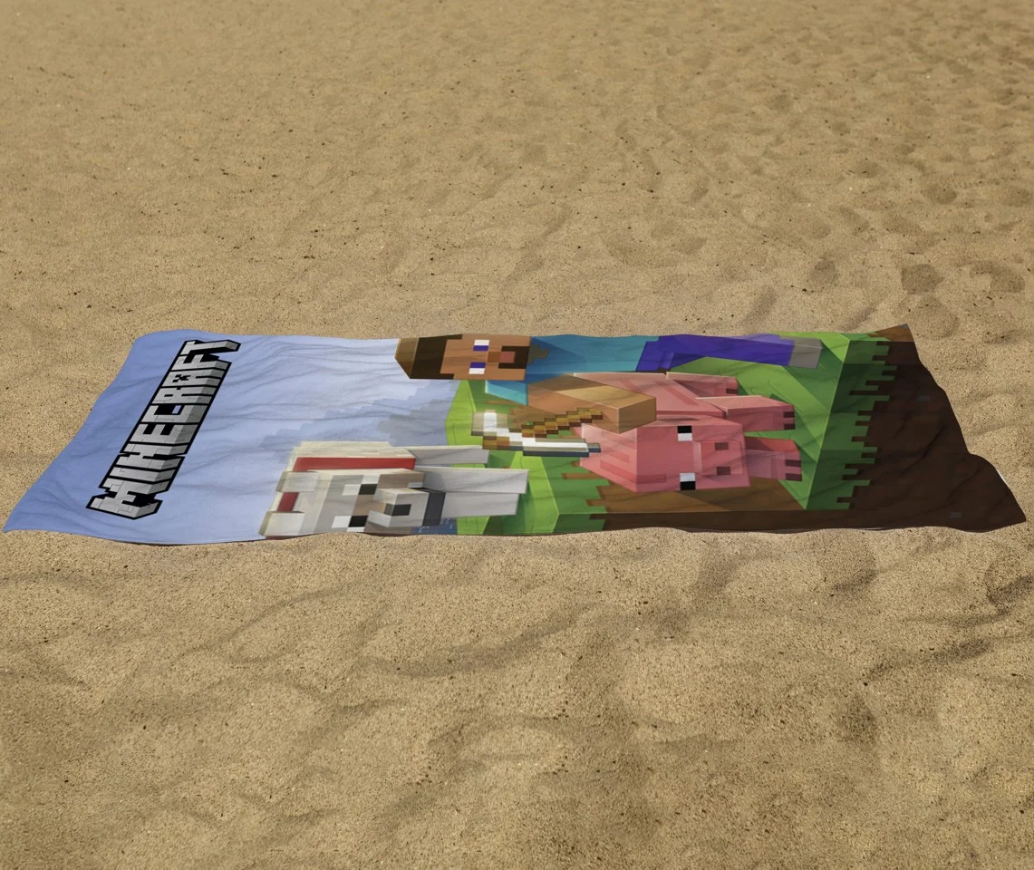Håndklæde - 70 x 140 cm - Minecraft