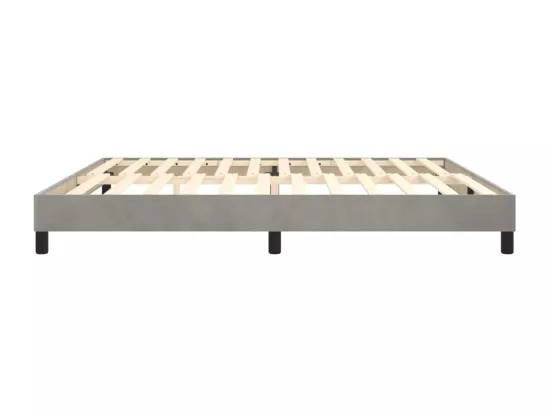 Sommier à lattes de lit Gris clair 200x200 cm Velours