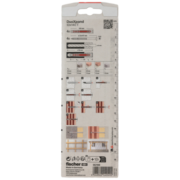Fischer DuoXpand constructieplug 10x140 mm 4 stuks