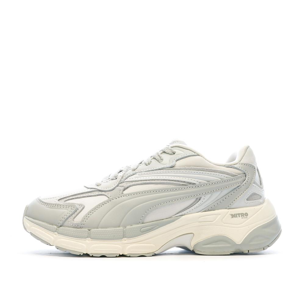 Puma Baskets Blanche/Gris Femme Puma Teveris Nitro