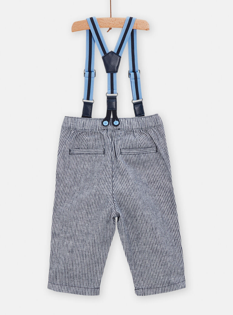 Pantalon cérémonie à bretelles pour bébé garçon