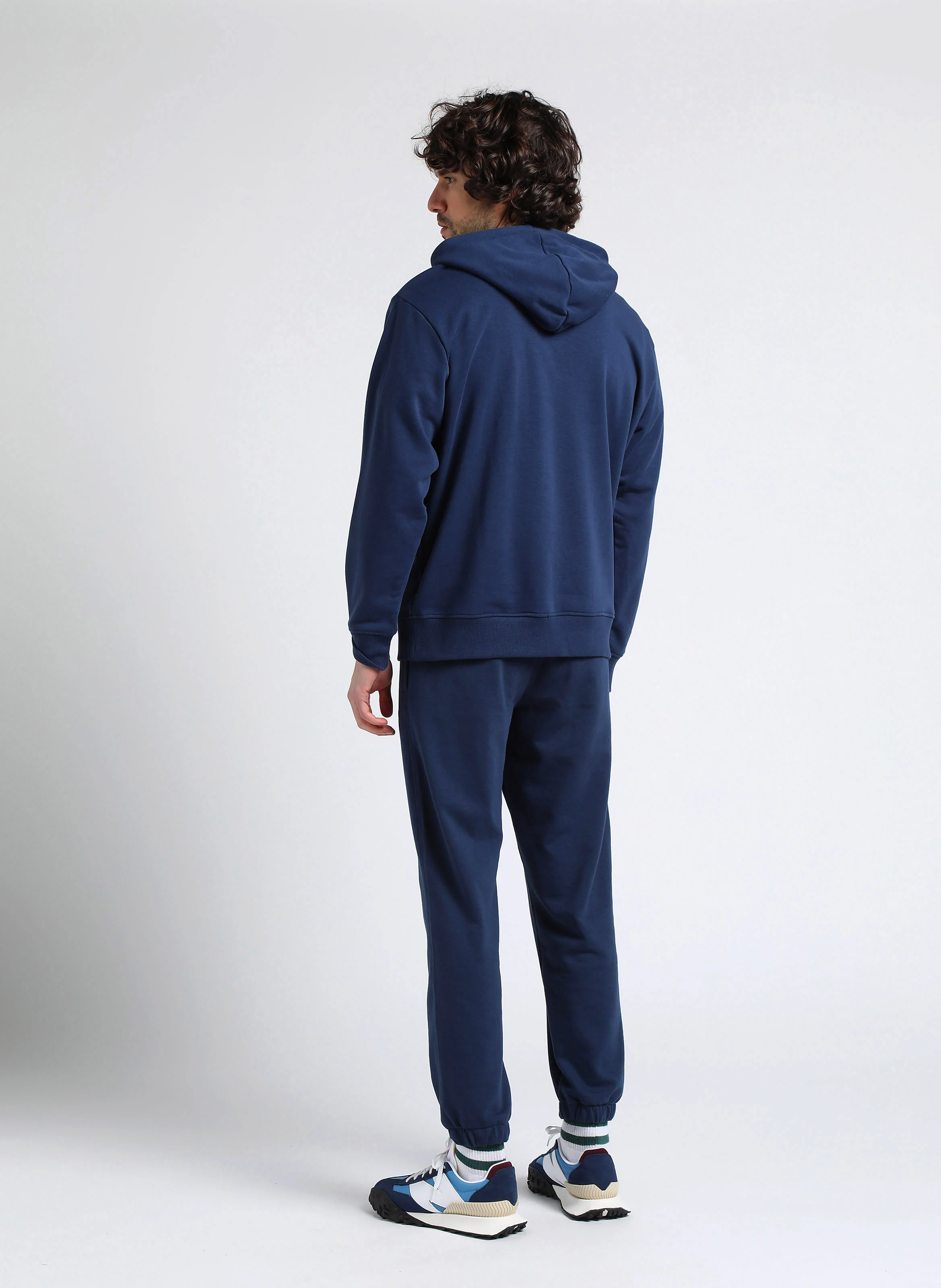 XC-72 - Baskets en cuir velours| Bleu