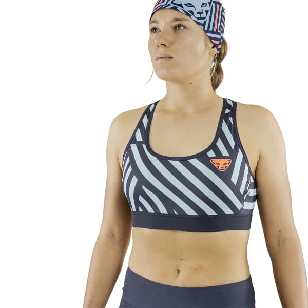 Brassière running DYNAFIT TRAIL GRAPHIC BRA BLUEBERRY