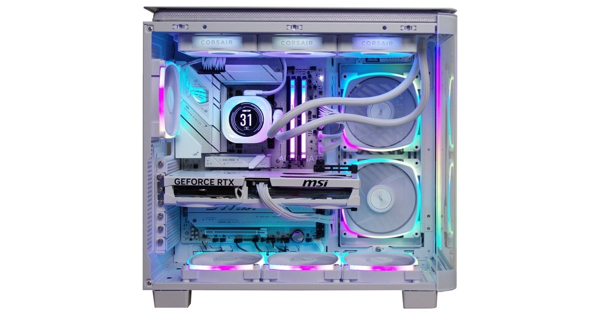 ALTERNATEThunderstorm Pro Ryzen 7 – RTX 5080 White gaming pc  (Wit | R7 9800X3D | RTX 5080 | 32 GB | 2 TB SSD)