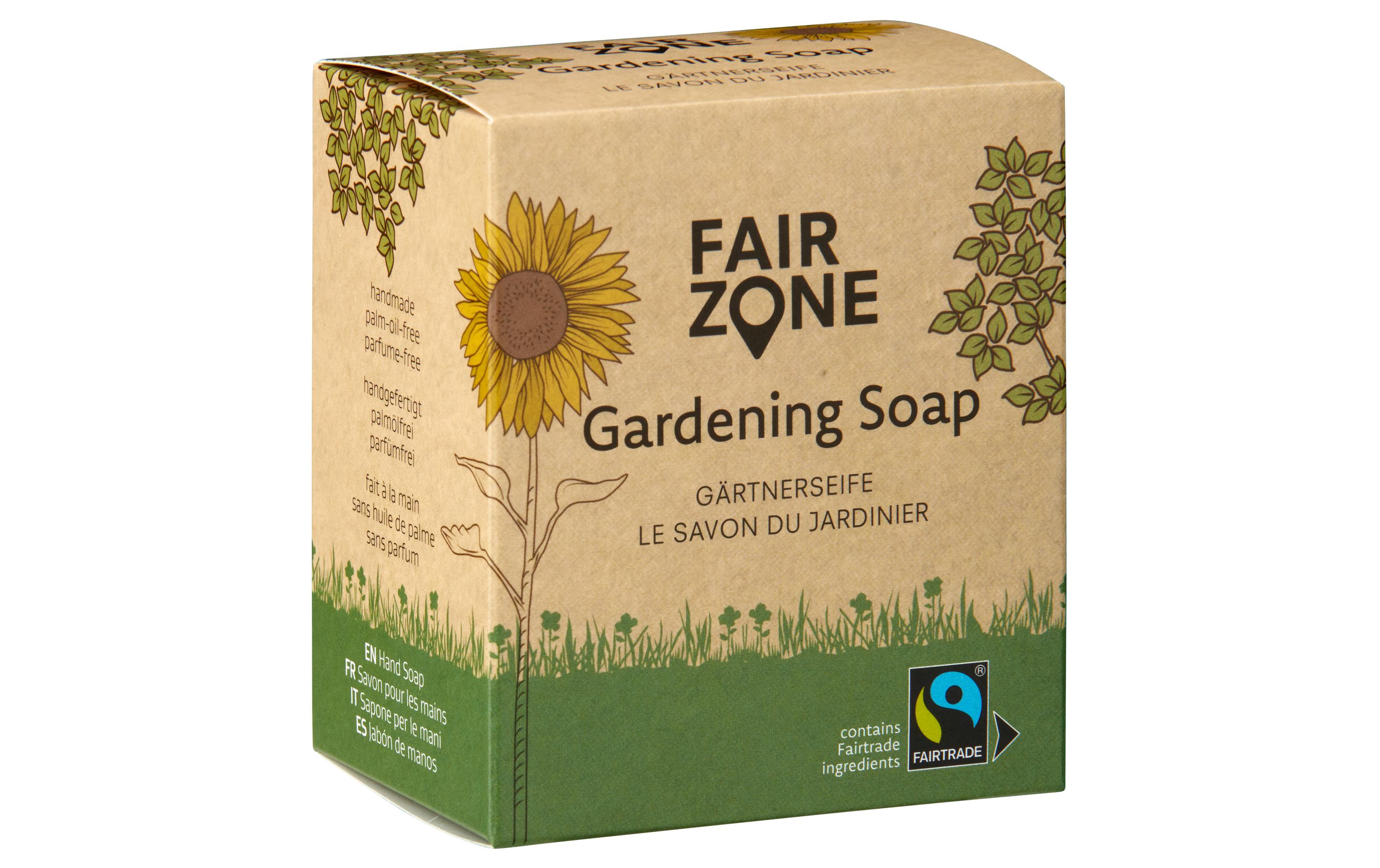 Gardening Soap 160 gNatürliche, pflegende und feste Seife mit bio fairtrade Oliven- und Kokosöl sowie Shea Butter