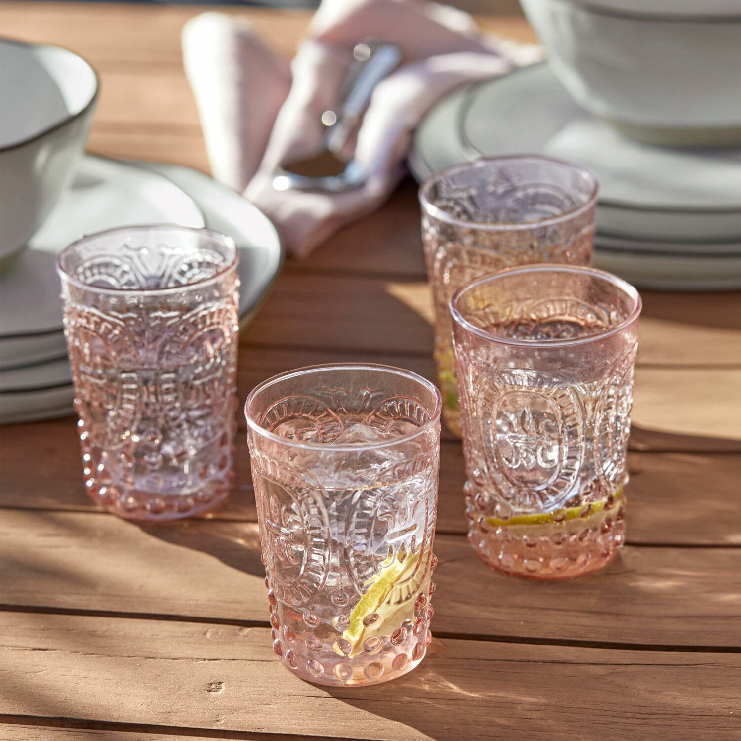 Glas 6er Set Fleury rosa