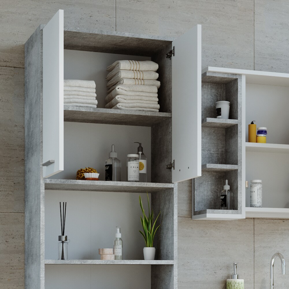 Vicco Badschrank Badregal Hochschrank Maris Beton Aufbewahrungsschrank Badezimmer