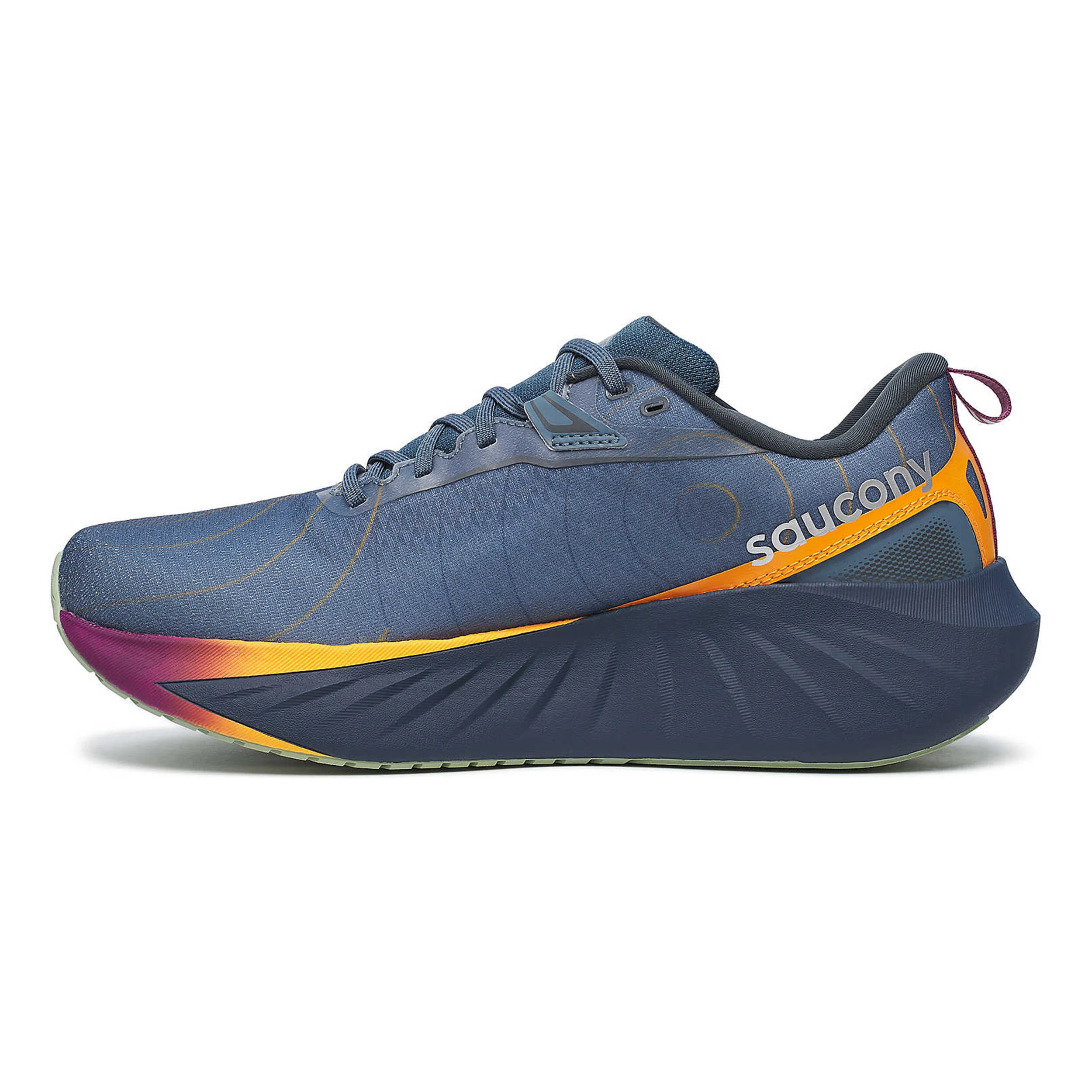 Saucony Triumph 22 GTX Chaussure De Running Sans Stabilisateurs Hommes - Bleu Gris, Orange