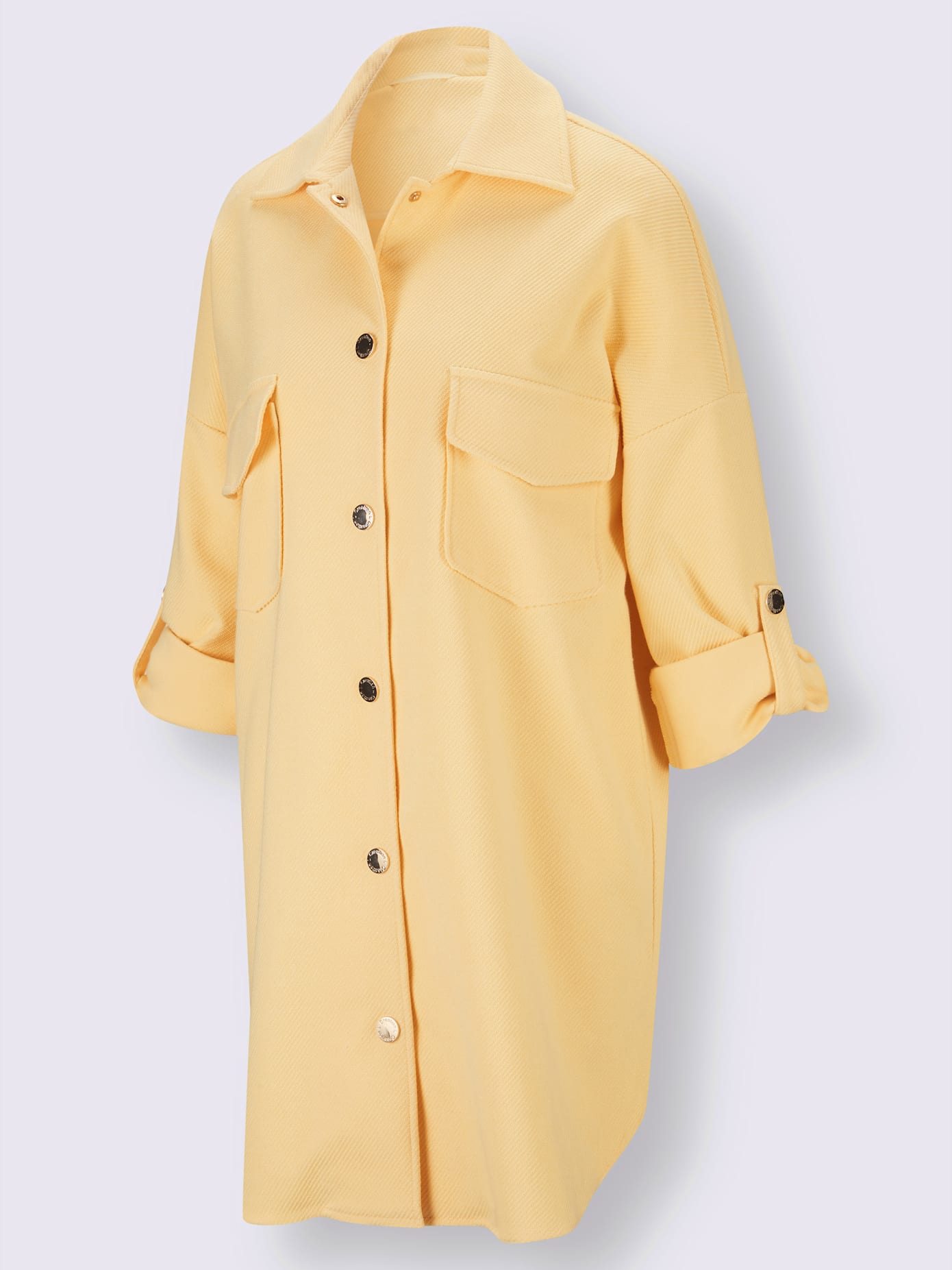 Veste patte de boutonnage pression sur toute la longueur devant