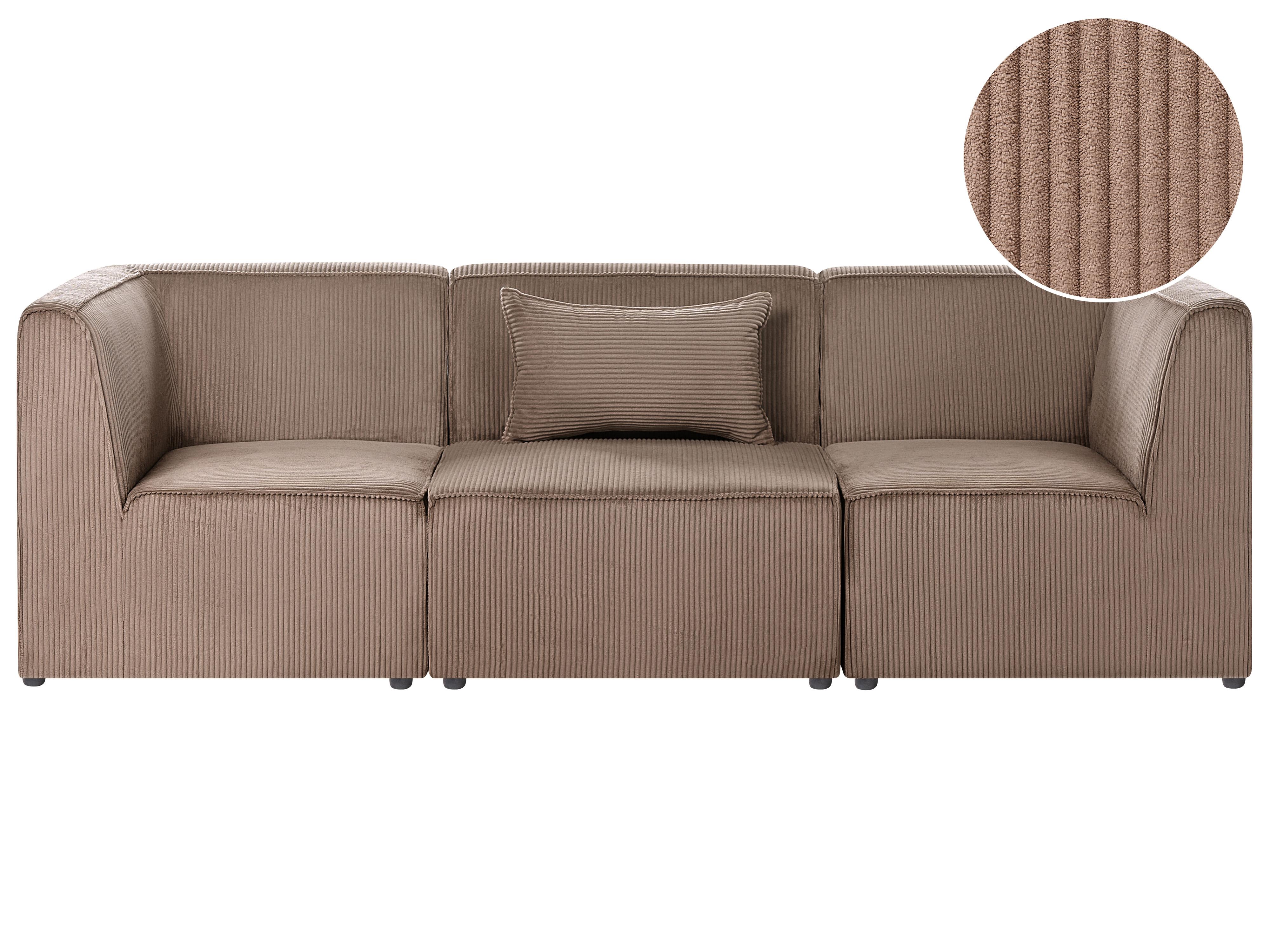 Modulaire bank 3-zits LEMVIG Corduroy Zandbeige
