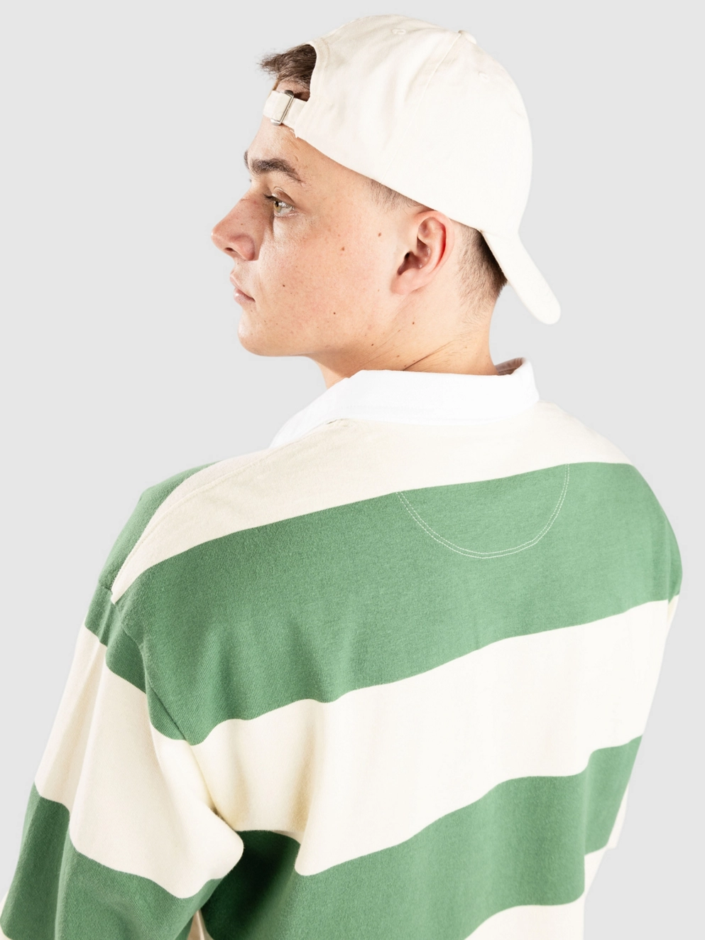 Vans Ward Stripe Rugby Knit Long Sleeve T-Shirt fairway/lemon icing