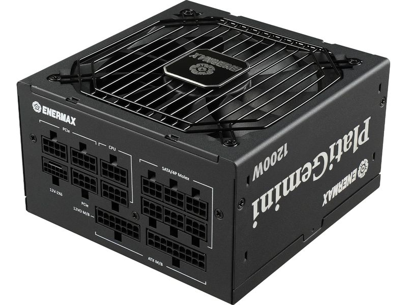 Enermax Netzteil PlatiGemini 1200 W Vollmodulares ATX-Netzteil mit 1200 W Leistung und 80 Plus Gold Zertifizierung