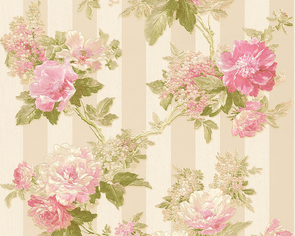 Vliestapete ROMANTICA 3 - creme - 10 Meter