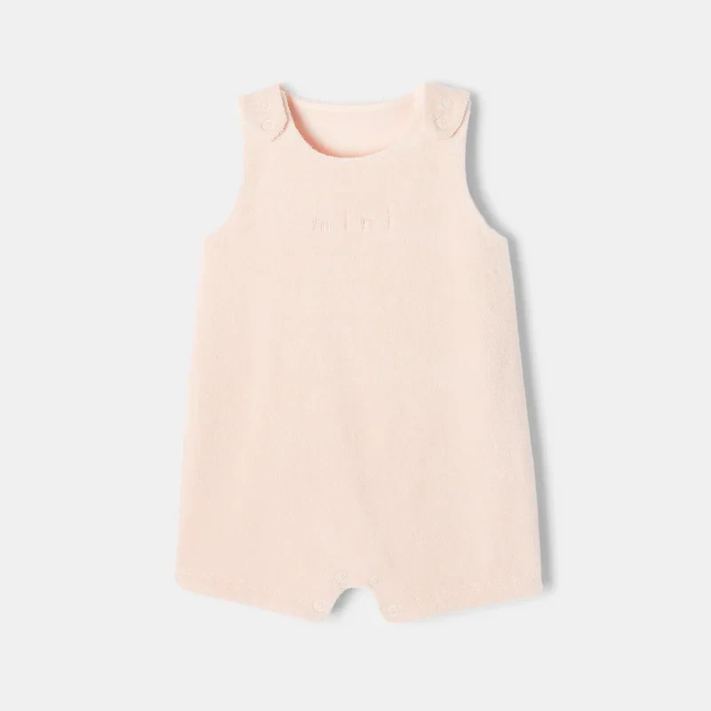 Combinaison en coton éponge rose naissance Absorba Rose