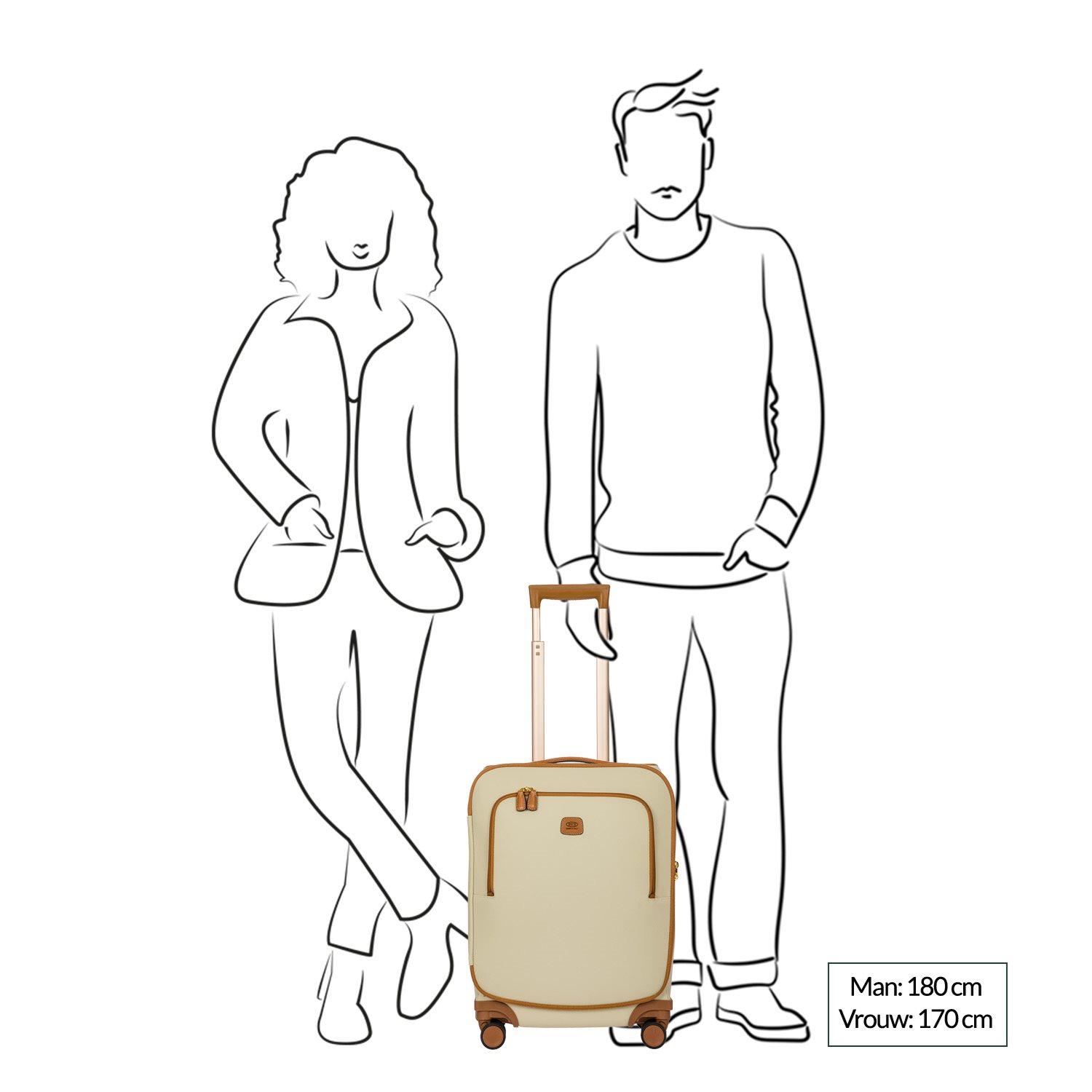 Bric's Firenze Trolley 55cm cream