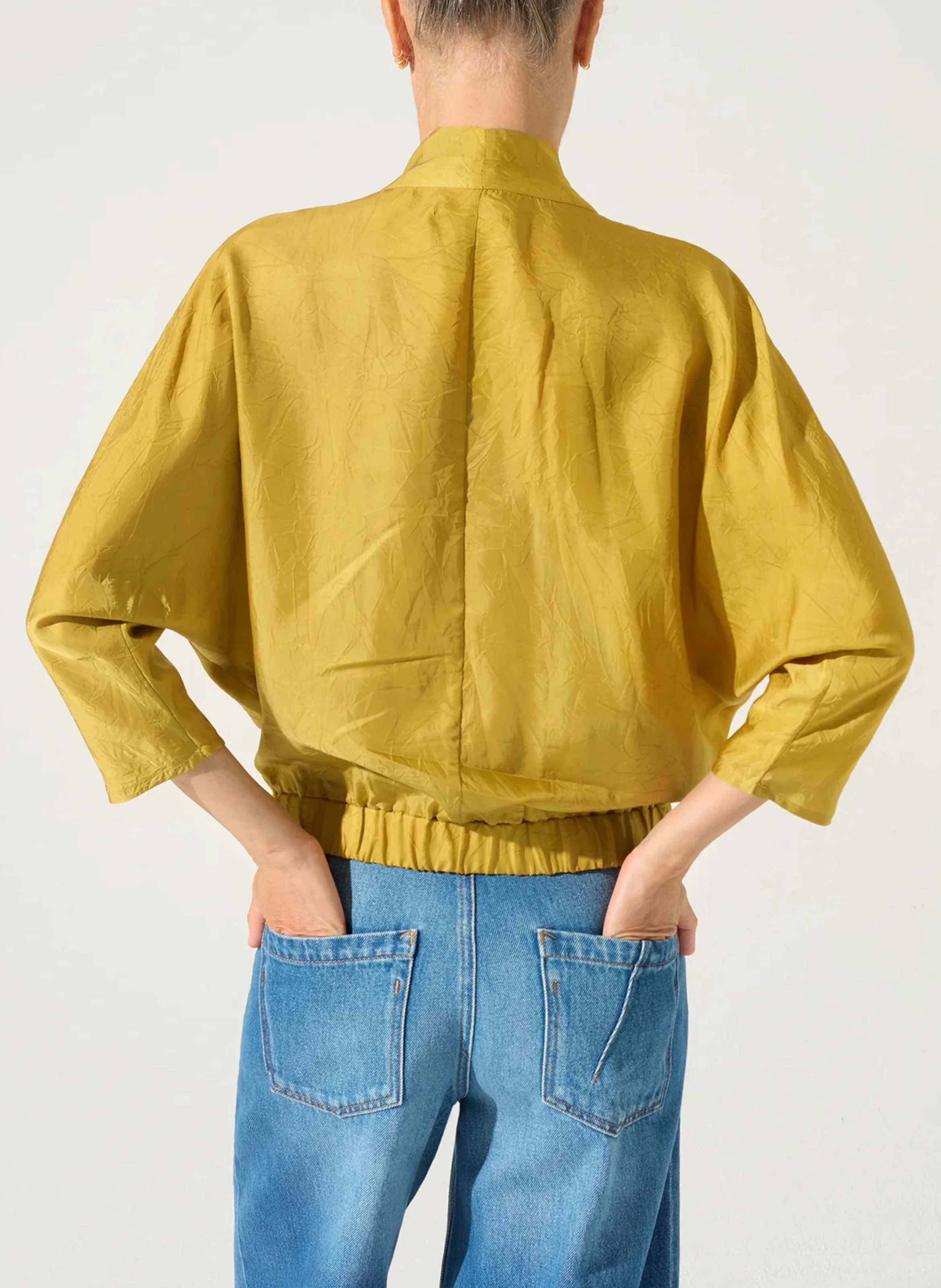 Blouse col V | Marron